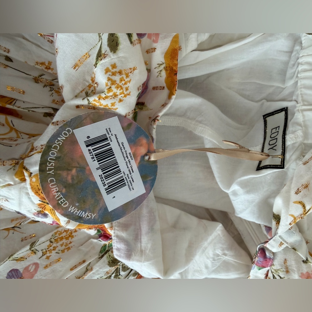 Eddy Gavin Fringe Mini Dress Floral Multicolor - Picture 9 of 10